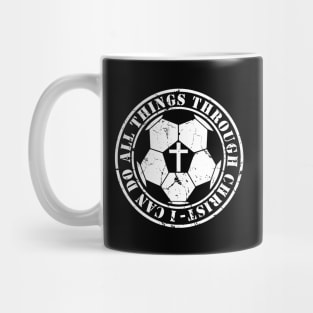 Soccer Philippians 4:13 Jesus I can do all Things Christian Mug